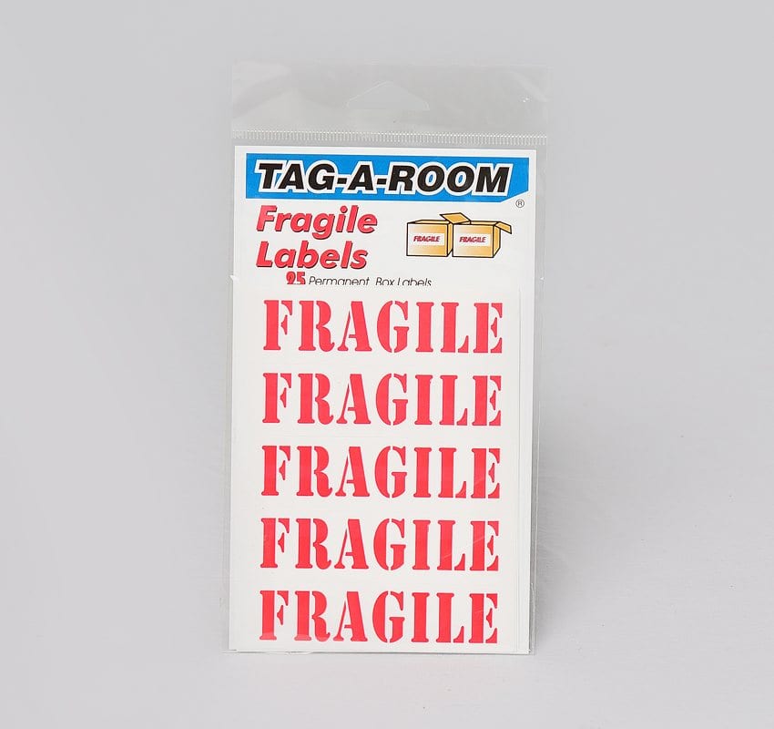 image of fragile moving labels