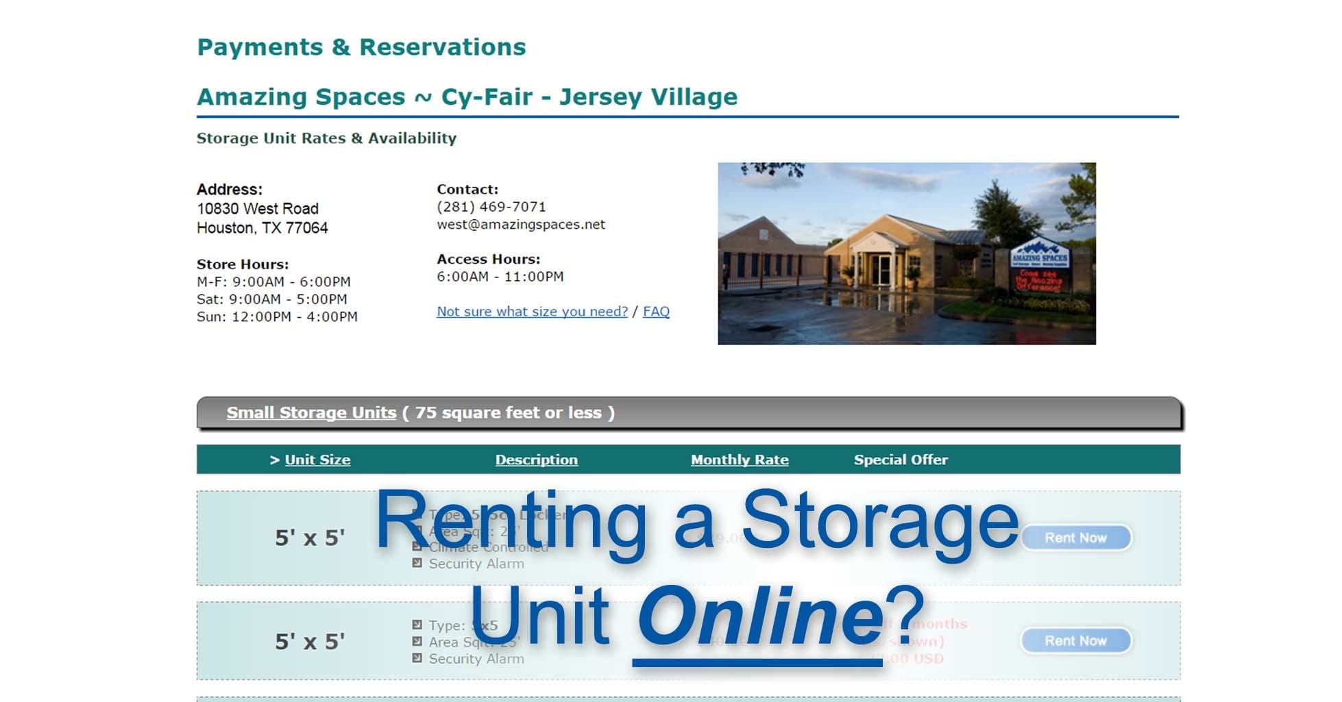 Renting Unit Online