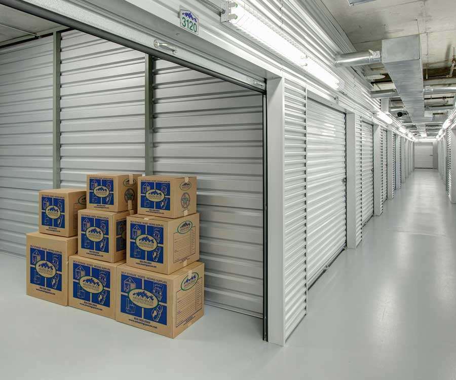 Create an aisle inside your storage unit so you can move around