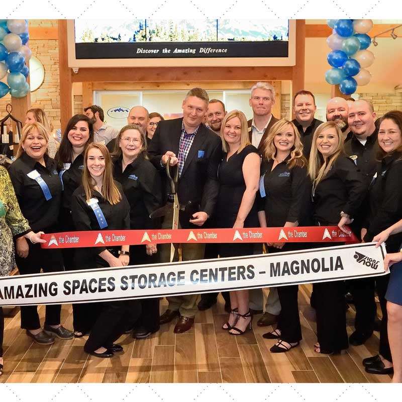 A Team at FM 2978 Ribbon Cutting | Raising $10,000 for Texas Children’s Hospital The Woodlands | Amazing Spaces Storage Centers