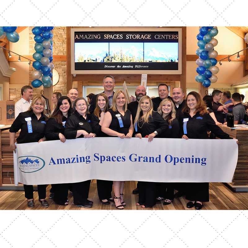 A Team at Grand Opening | Raising $10,000 for Texas Children’s Hospital The Woodlands | Amazing Spaces Storage Centers