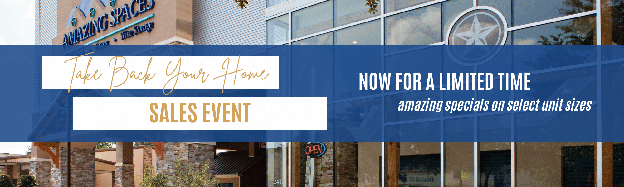 Image of promotional sales event and self storage property
